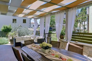 Villa | Exterior - Superb Modern Villa With Pool, Large Fenced Yard Near the Beach (Marcana)