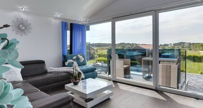 Modern Villa With Private Pool Consisting of 2 Apartments Near the Beach