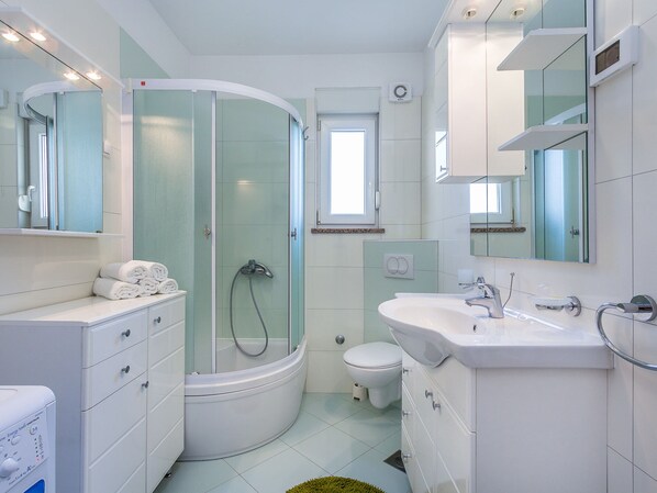 Maison | Salle de bain | Douche, séchoir à cheveux