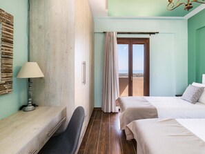 Villa | 2 bedrooms, individually furnished, iron/ironing board, bed sheets - Stylish Villa Katifes With Private Pool, Amazing Views of the Sea and Close to the Beach (Rethymno)