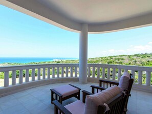 Villa | View from property - Infinity Pool Villa With Sea Views Near Rethymno City & Beach and Shaded BBQ (Rethymno)