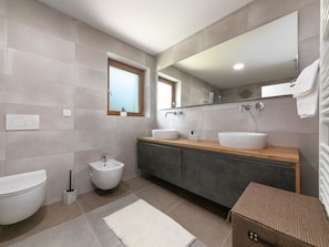 Combined shower/tub, hair dryer, towels - Villa in Brtonigla With State of the Art Fixtures & Pool (Brtonigla)