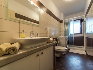 Shower, hair dryer, towels - A Comfortable Holiday Home With Private Pool and Garden Near the Lim Canal (Vrsar)