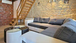 Living room - Beautiful, Modern Holiday Home With Private Pool, Outdoor Kitchen, Privacy (Kanfanar)