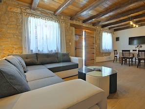 Living room - Beautiful, Modern Holiday Home With Private Pool, Outdoor Kitchen, Privacy (Kanfanar)