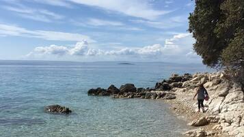 Beach nearby, sun-loungers