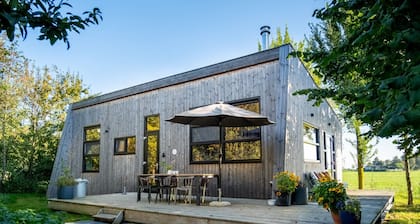 Lakefront Nature House in Friesland: Goudûle