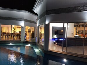 Outdoor pool - Villa "Orchidée" (Ciel et Mer) swimming pool, jacuzzi and sea view - Saint François (SAINT FRANCOIS)