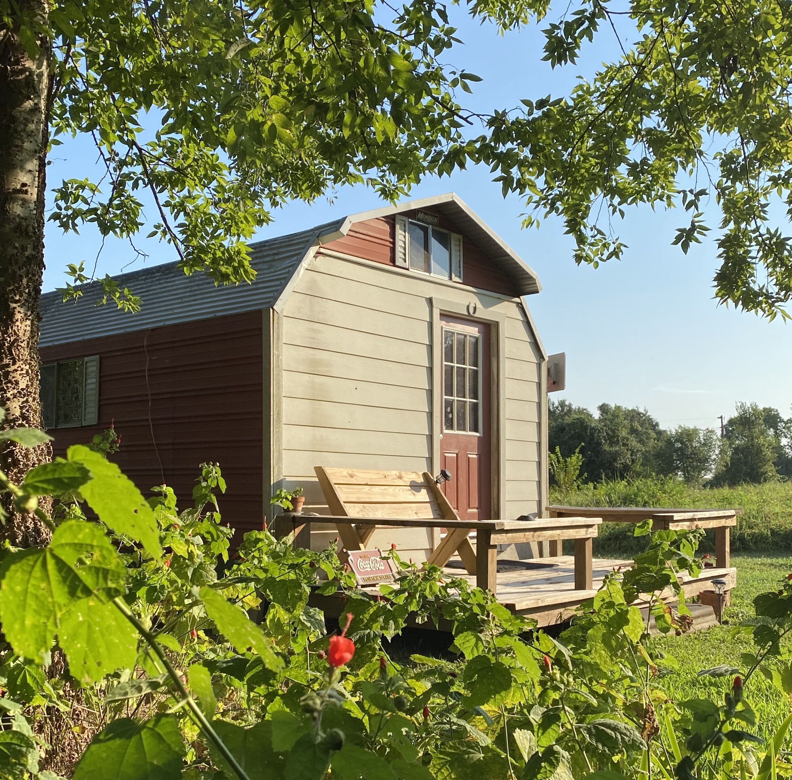 Rustic cabin hideaway above Hidalgo Falls on the Brazos River