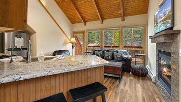 智能電視、壁爐、DVD 播放機、影像庫