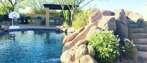 Outdoor pool, a heated pool