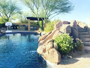 Outdoor pool, a heated pool