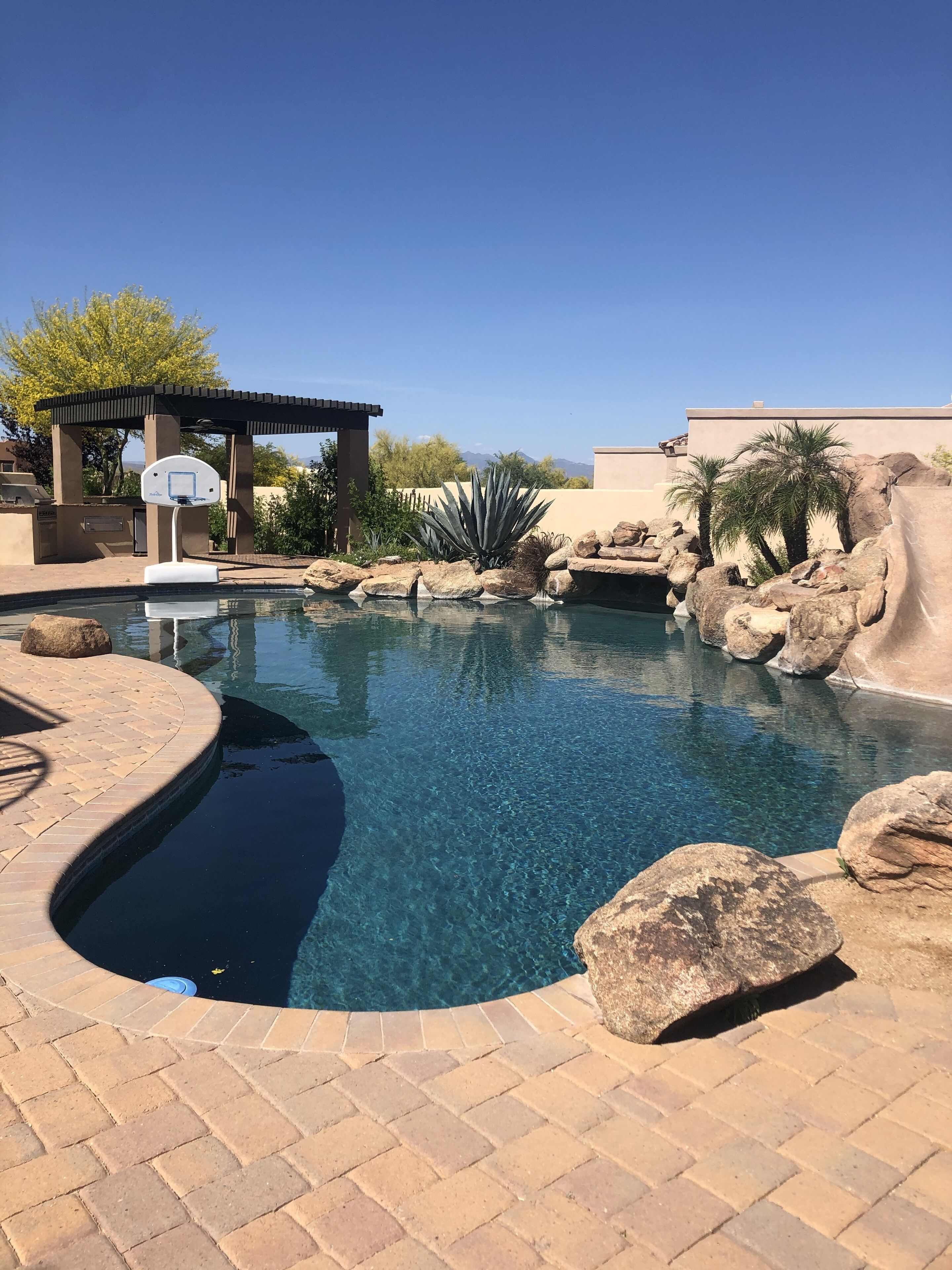 Piscina externa, piscina aquecida