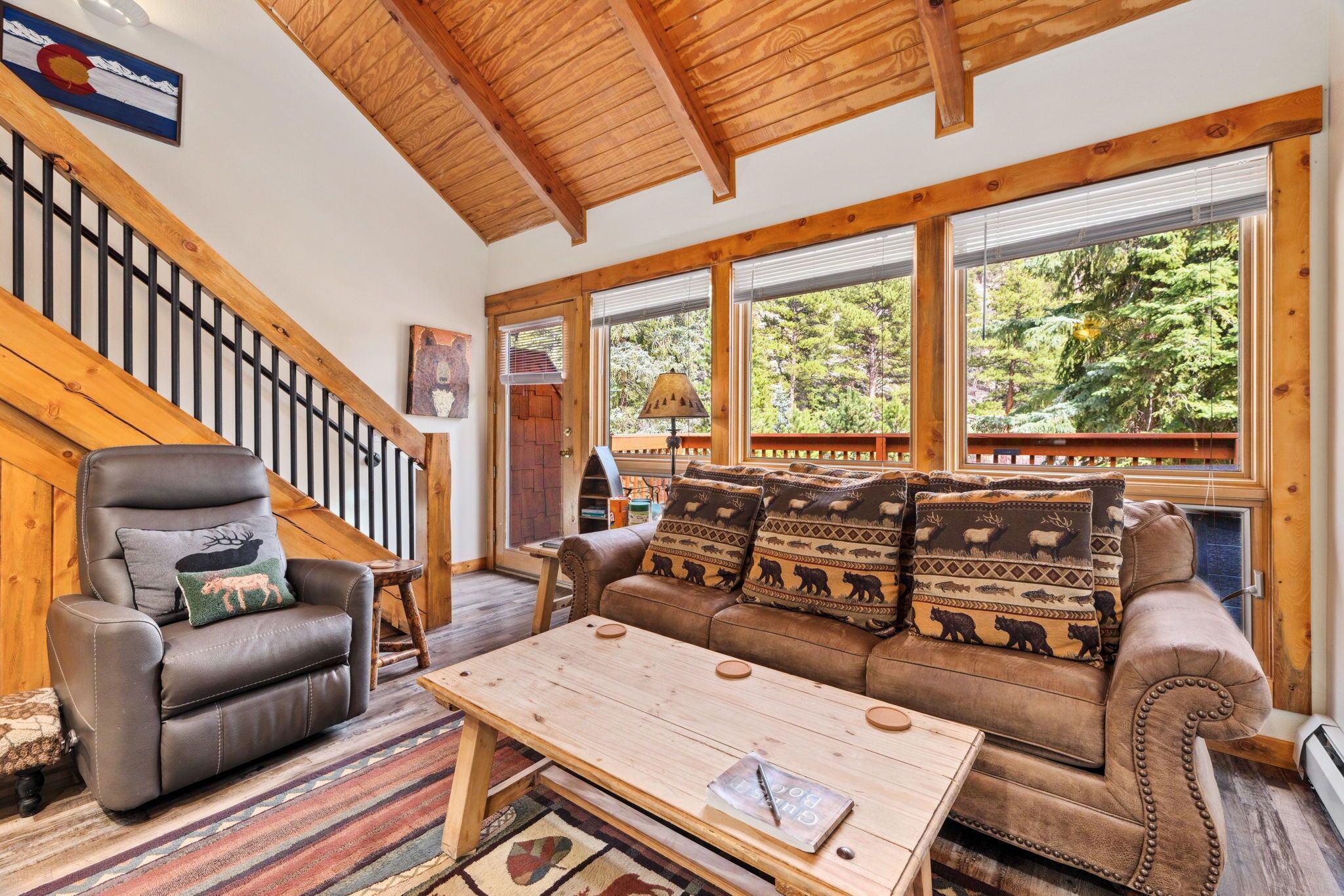 Smart TV, fireplace, DVD player, video library