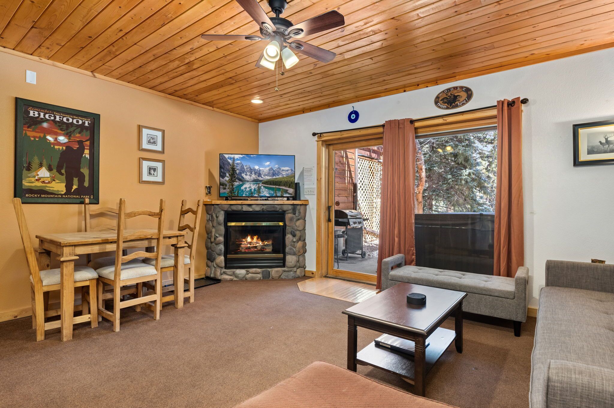 Smart-TV, peis, DVD-spiller og filmbibliotek