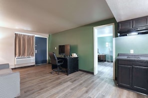 Room, 1 King Bed with Sofa bed, Non Smoking (Efficiency) | 1 bedroom, desk, blackout drapes, free WiFi