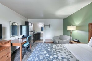 Room, 1 Queen Bed with Sofa bed, Non Smoking (Efficiency) | Desk, blackout drapes, free WiFi, bed sheets