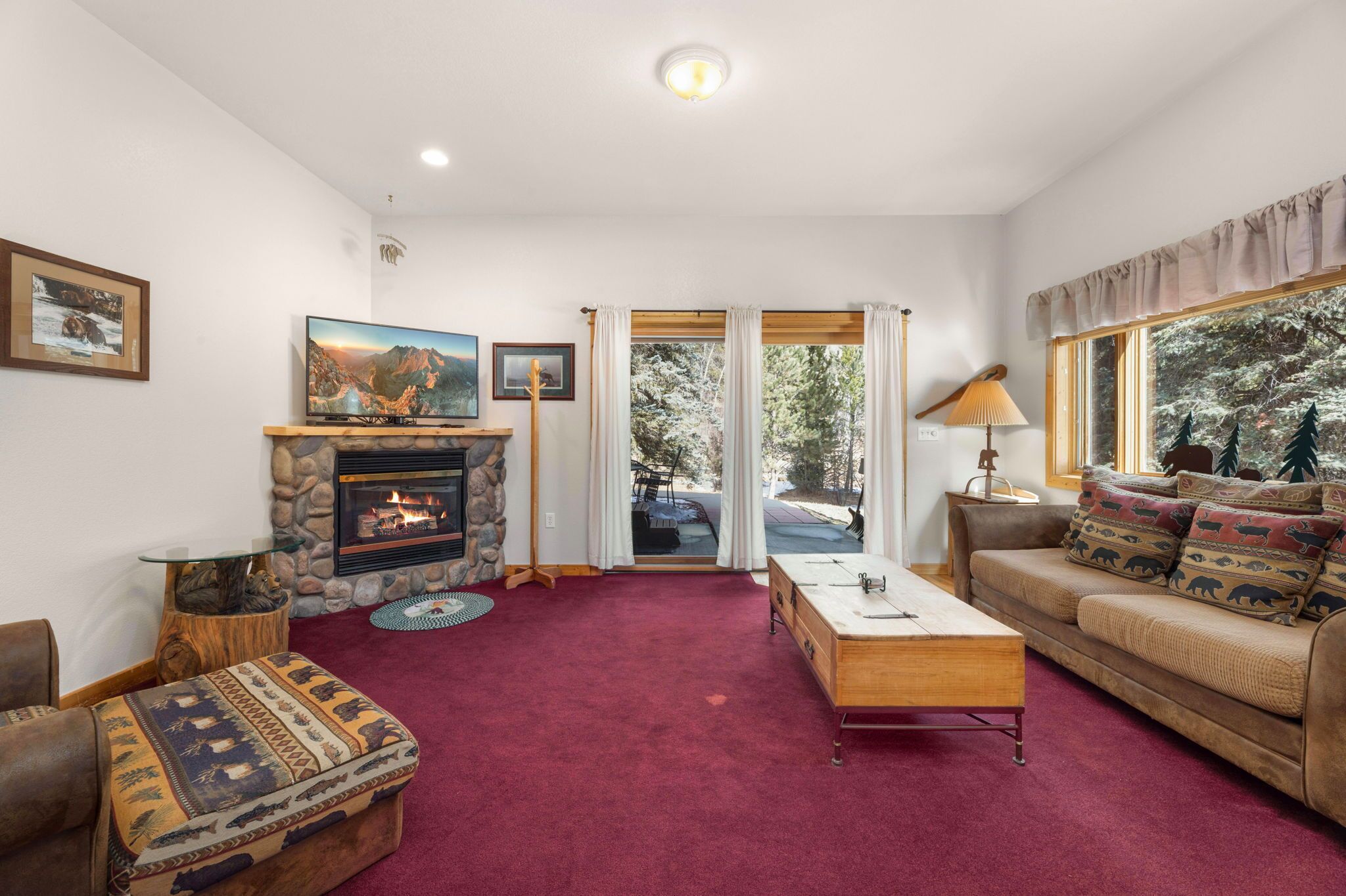 スマートテレビ、暖炉、DVD プレーヤー、ビデオライブラリ