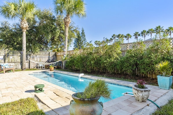 A heated pool