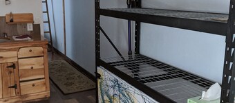 New apartment in shop with Indoor parking for toy trailers or vehicle.