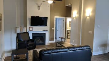 Télévision, cheminée