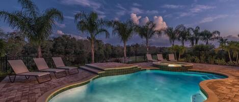 A heated pool