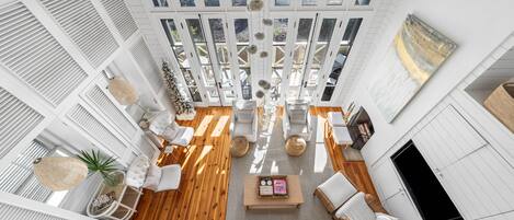 TV, DVD player, video library