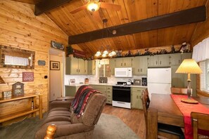 Smart TV, fireplace, streaming services