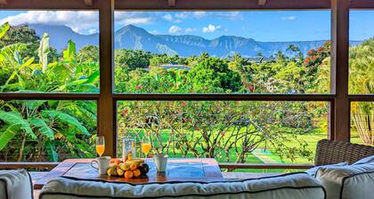 Newly furnished house with mountain & waterfall views, balcony & washer/dryer