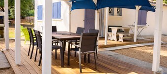 Villa indépendante avec jardin clos, proche plage et commerces