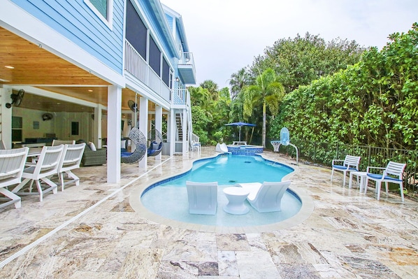 A heated pool