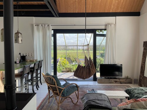 beautiful Woudlodge at the foot of the dunes with  views over the nature reserve