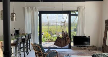 beautiful Woudlodge at the foot of the dunes with views over the nature reserve