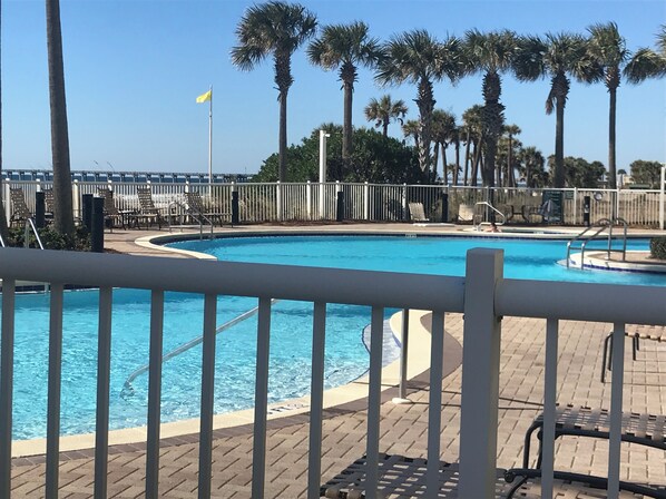 Outdoor pool, a heated pool
