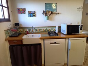 Fridge, microwave, stovetop, dishwasher