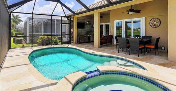 Outdoor pool, a heated pool