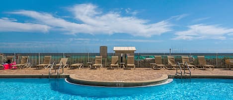 Outdoor pool, a heated pool