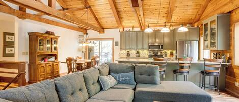 Televisie en een open haard