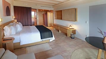 Premium bedding, down comforters, in-room safe, desk