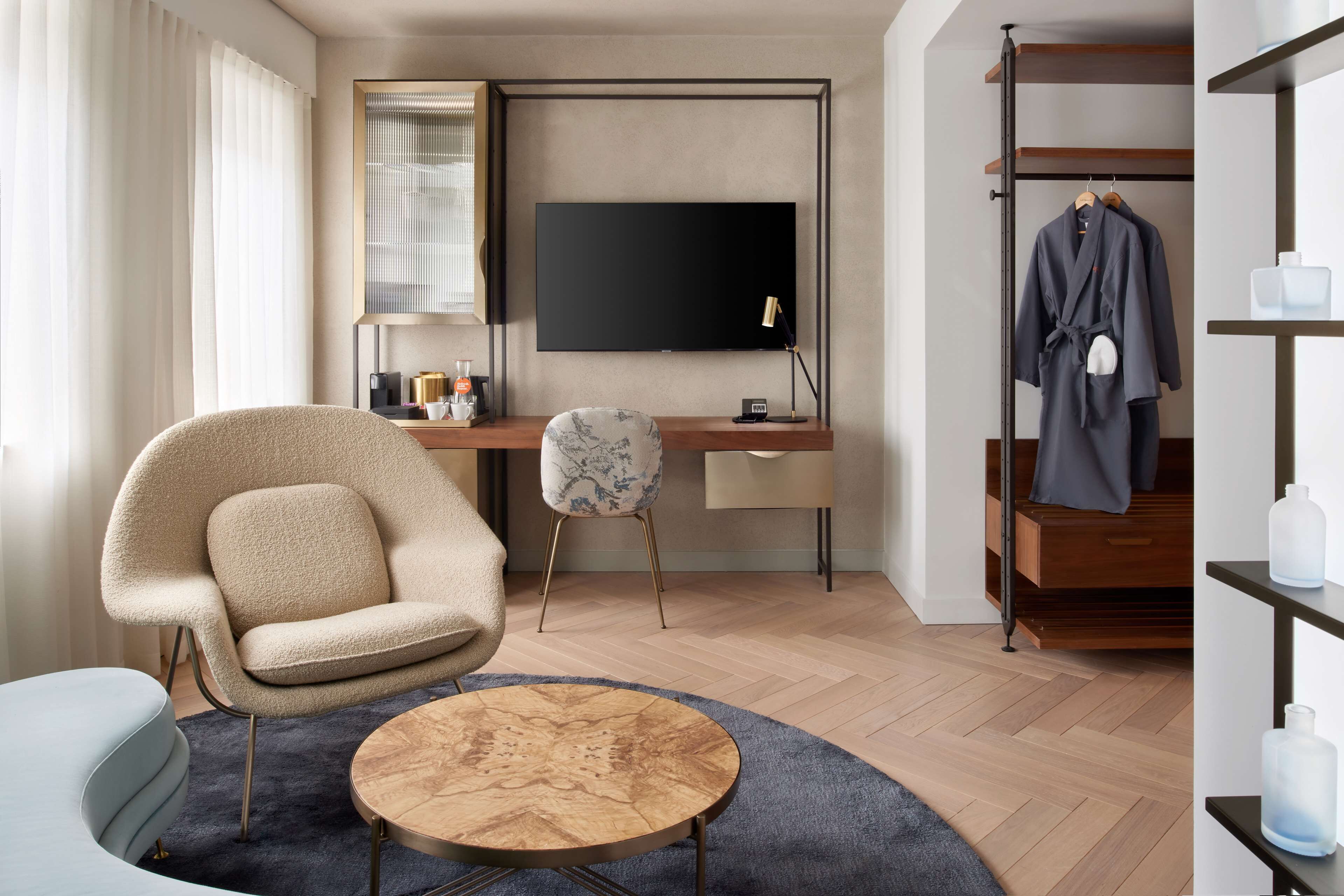 suite, 1 bedroom | living area | 49-inch smart tv with digital channels, tv