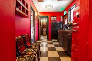 Hallway view into kitchenette 