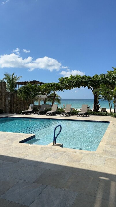 Fully staffed. private, Beachfront villa with a pool in Negril, Jamaica