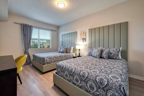 4 bedrooms, iron/ironing board, travel cot, WiFi