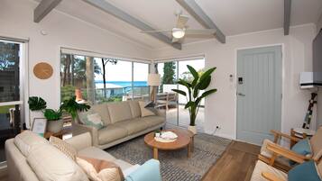 TV, DVD player, stereo