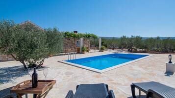 Villa (Two-Bedroom with Pool and Terrace) | Pool | Seasonal outdoor pool, pool umbrellas, sun loungers