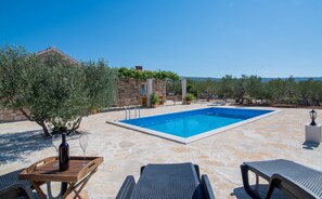 Villa (Two-Bedroom with Pool and Terrace) | Piscine | Piscine extérieure en saison, parasols, chaises longues