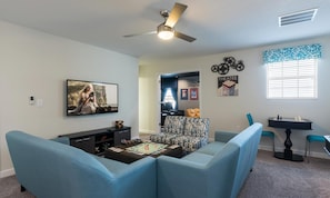 TV, video games, foosball