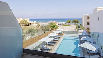 Suite, Sea View | Sengetøy av topp kvalitet og senger med overmadrass