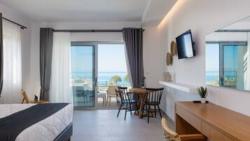 Suite, Sea View | Ropa de cama de alta calidad y camas con pillow-top
