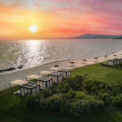 Private beach, beach bar